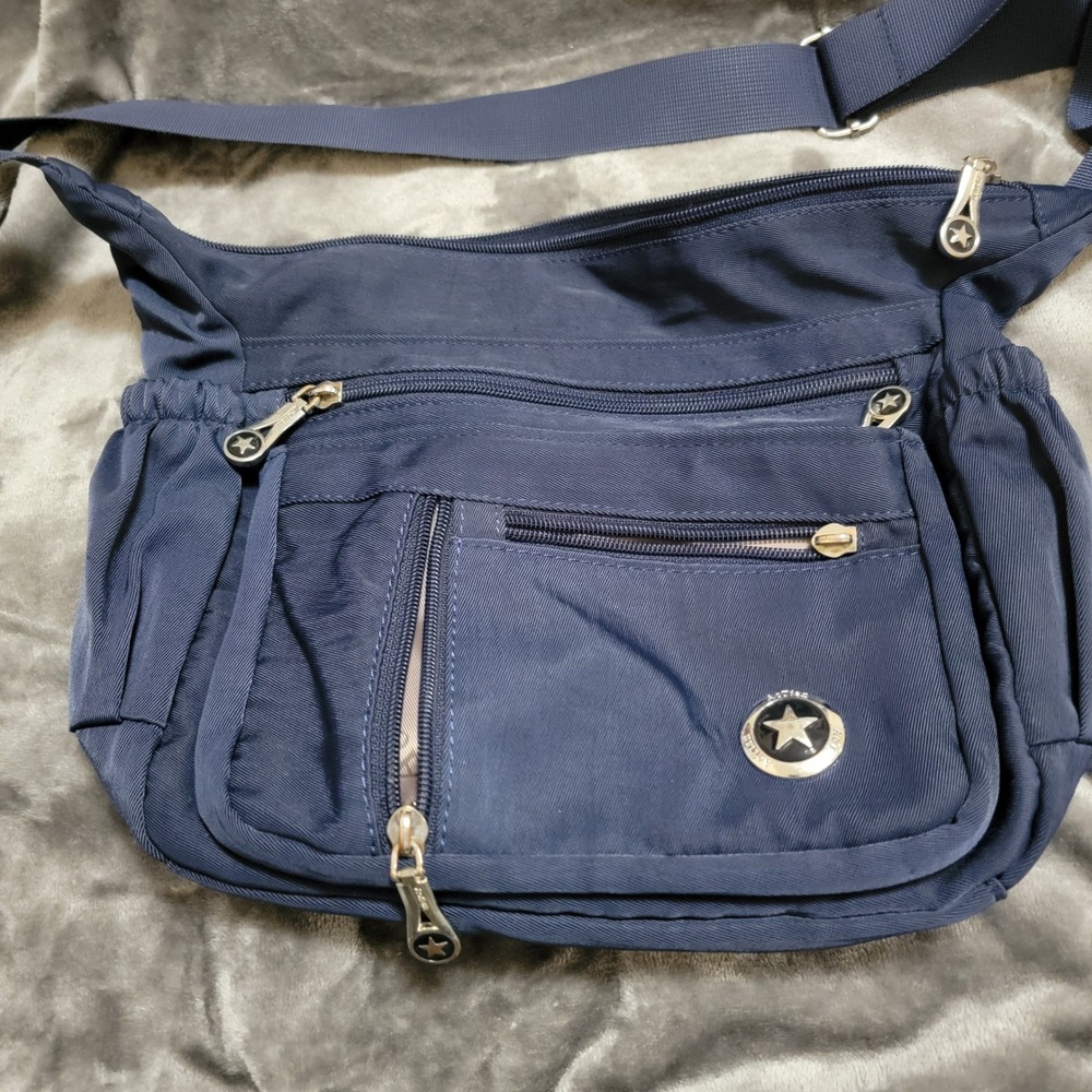 AoTian Crossbody Travel Bag Women Medium Navy Blue Good Nylon Multi-Pocket M937
